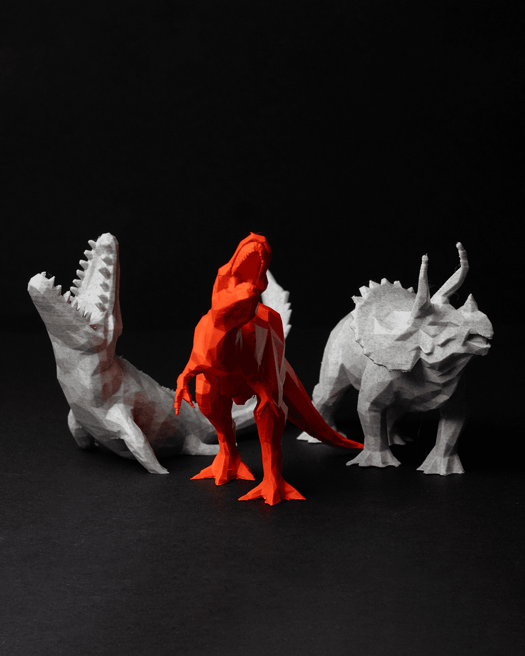 Dinosaurios Low-Poly — Set de figuras decorativas (dinosaurios)