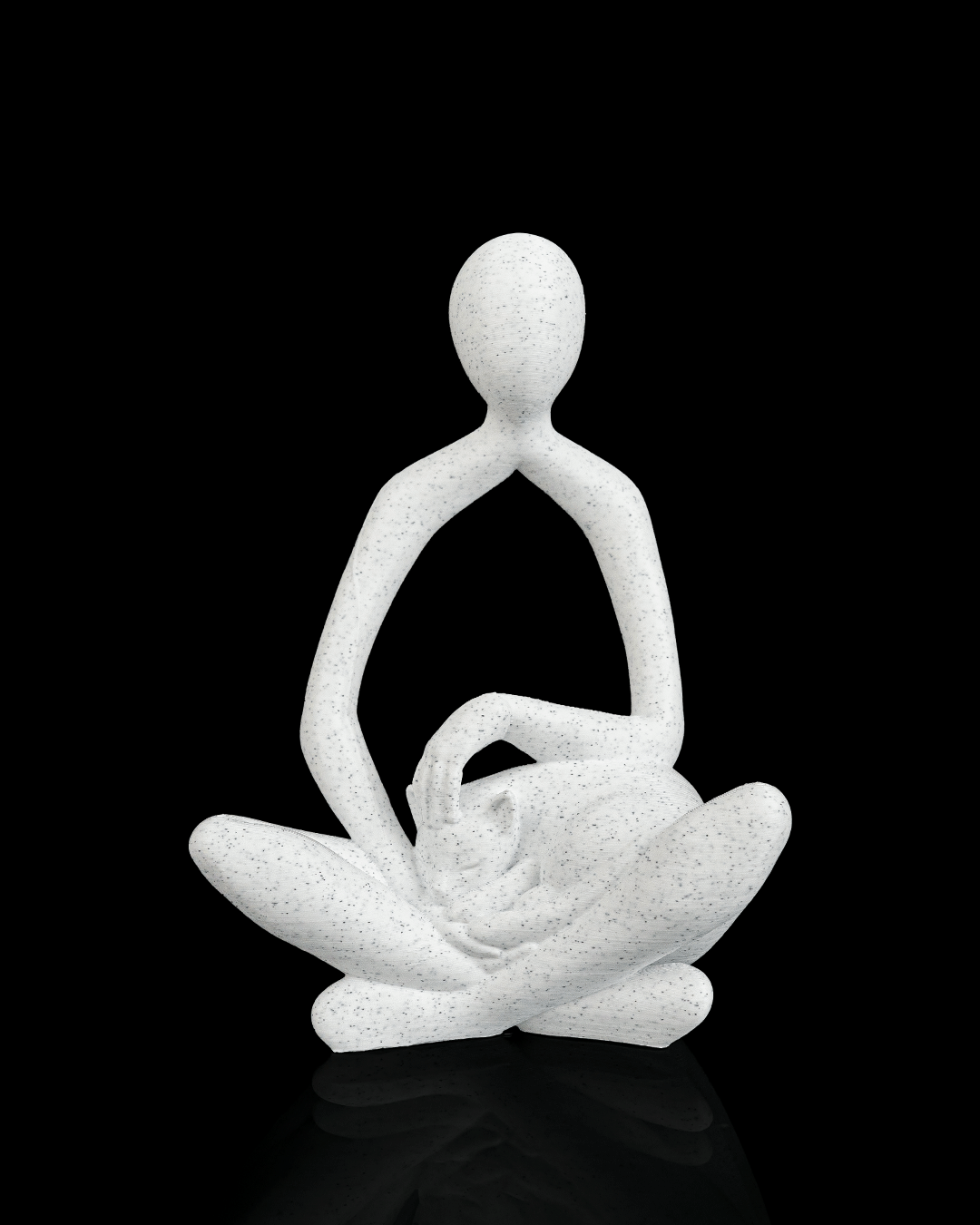 Lap Cat — Figura decorativa abstracta (con gato), impreso en 3D