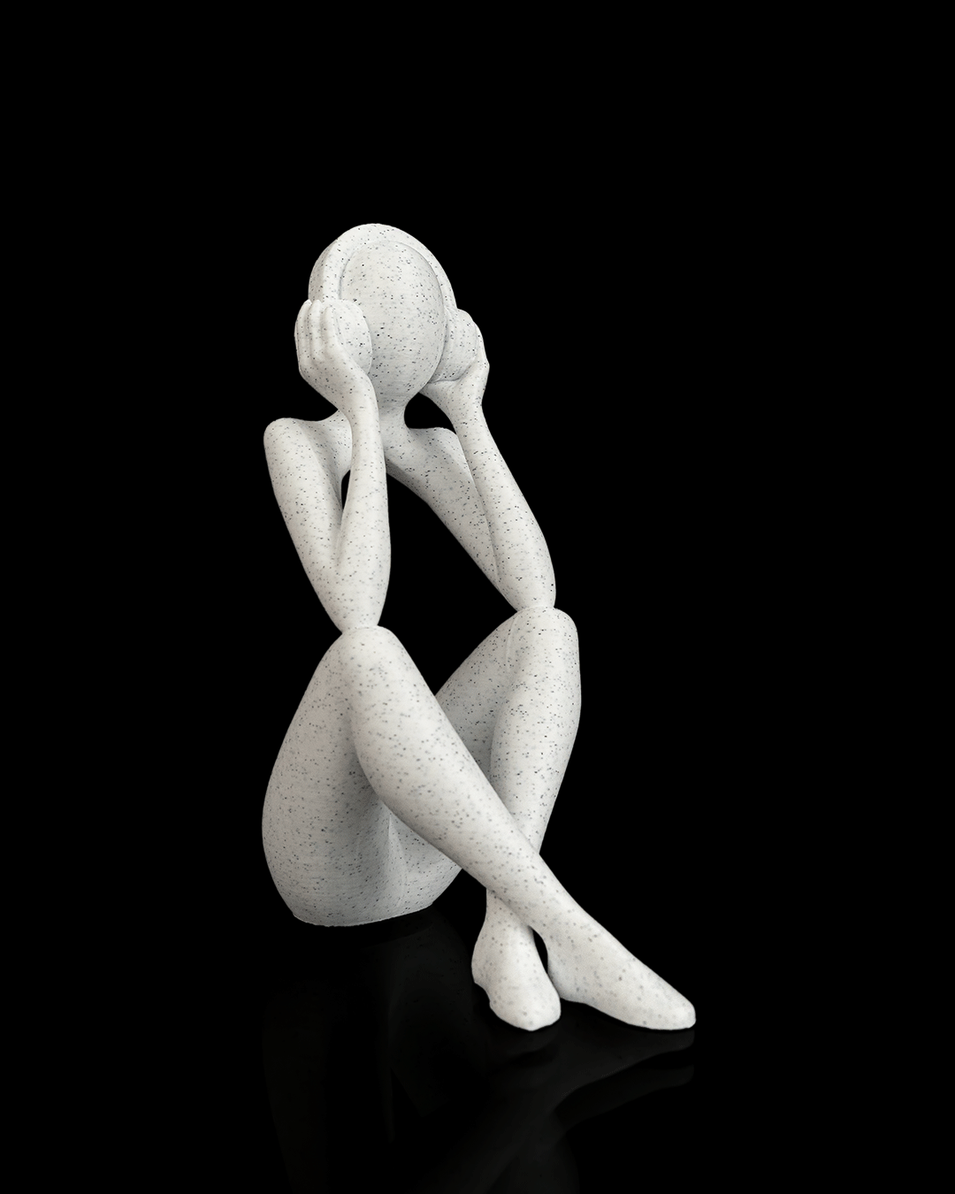 Lost in Sound — Figura decorativa abstracta (con audífonos)