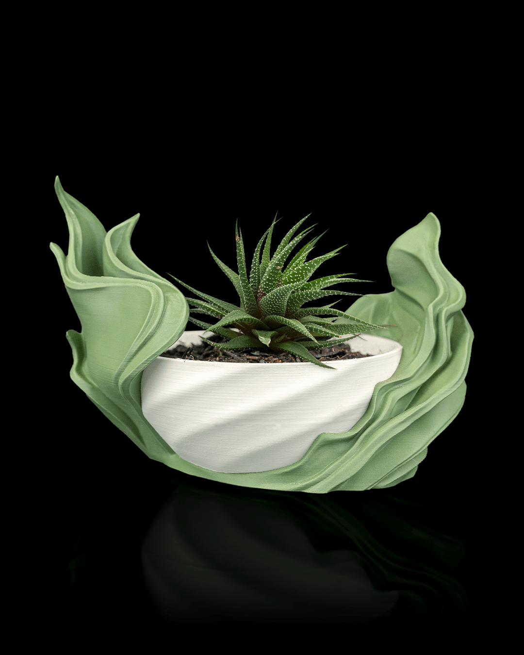 Seaweed Flow — Maceta con Autorriego — Maceta con autorriego, impreso en 3D