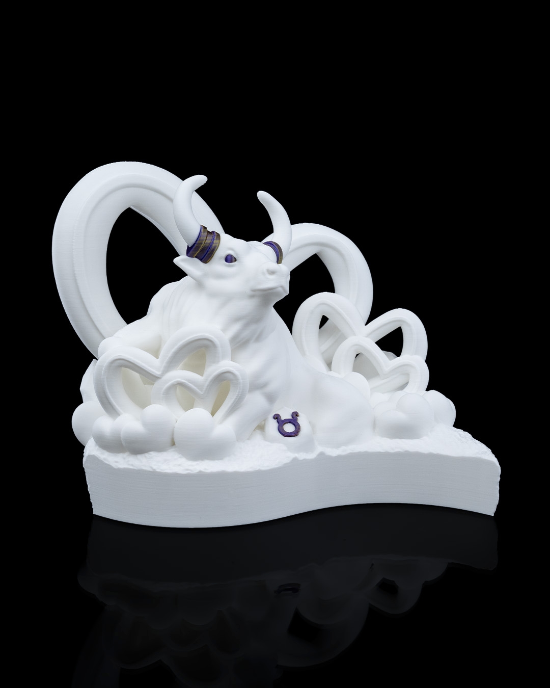 My Valentine is a Taurus — Figura de zodiaco (Tauro), impreso en 3D