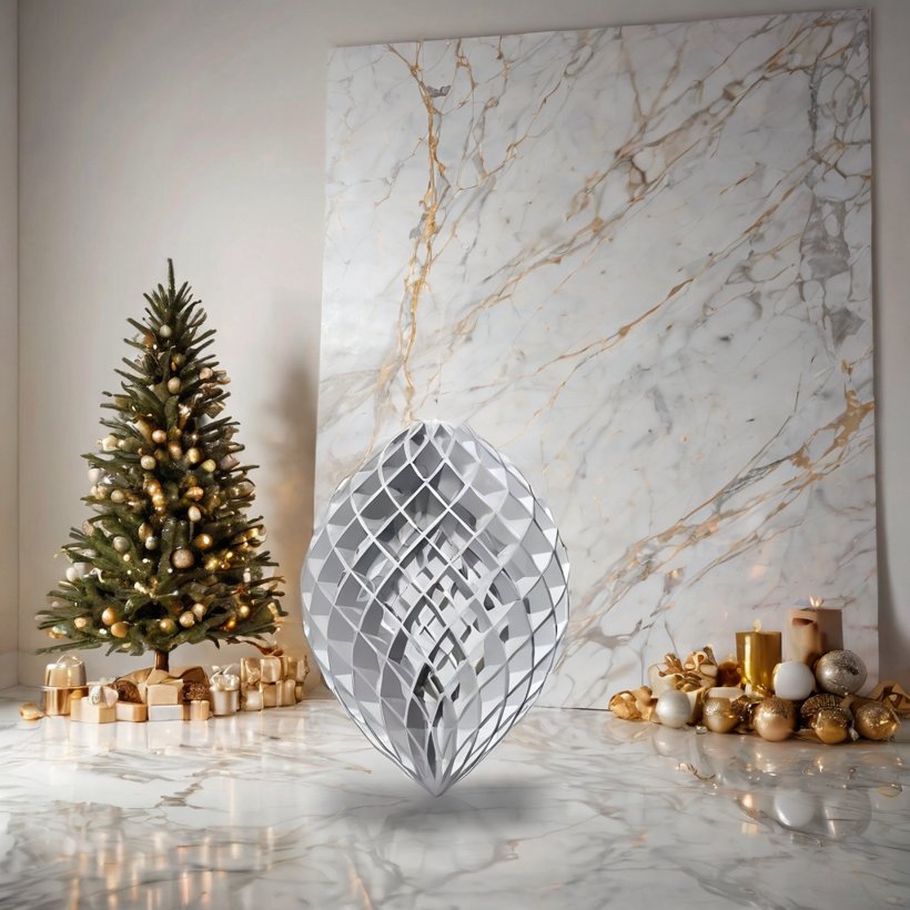 Bola — Diamante — Adorno navideño · elige tu color