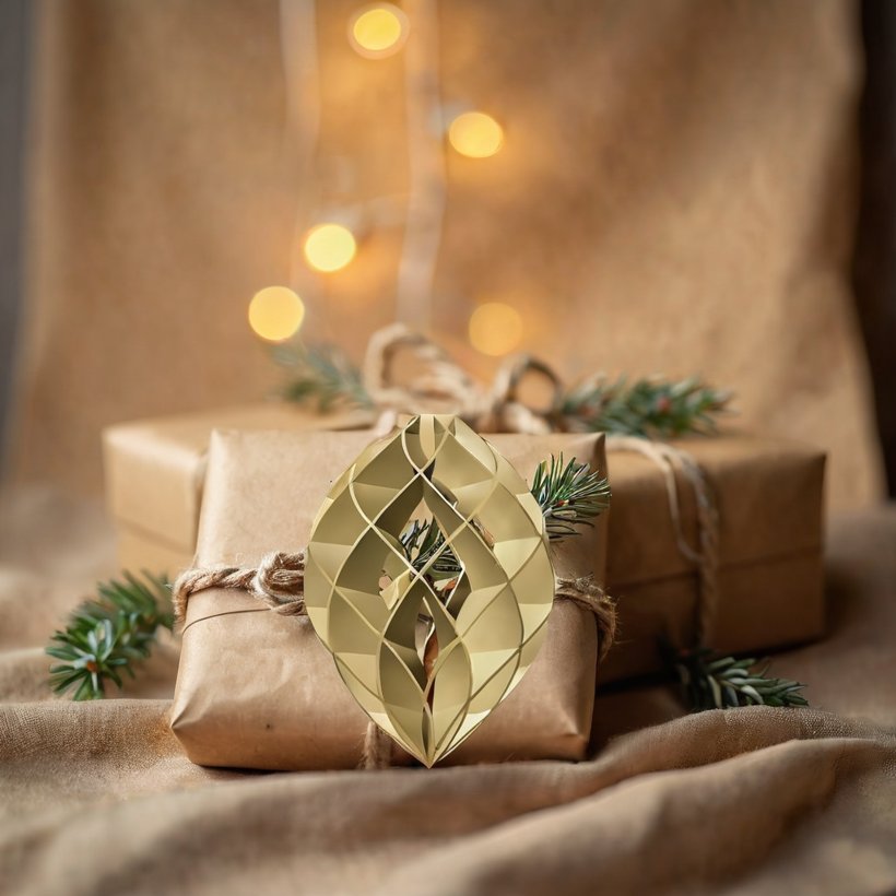 Bola — Onda — Adorno navideño · elige tu color