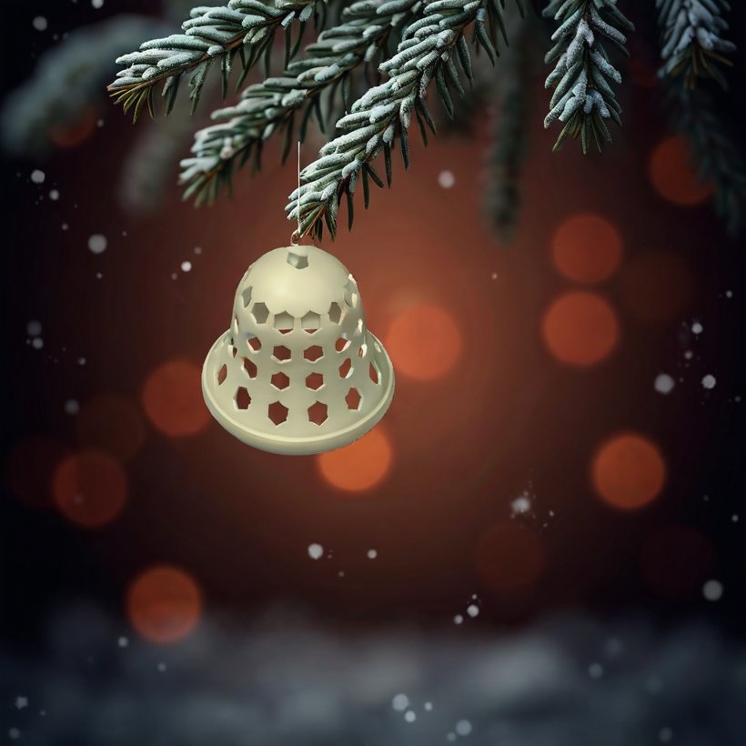 Campana — Panal — Adorno navideño · elige tu color