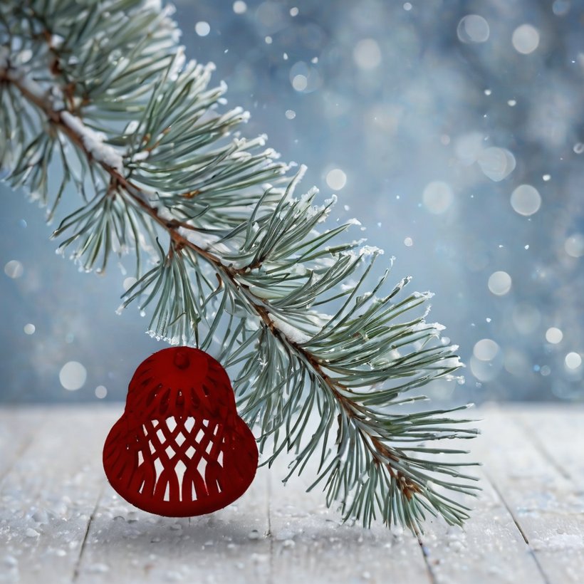Campana — Celosía — Adorno navideño · elige tu color