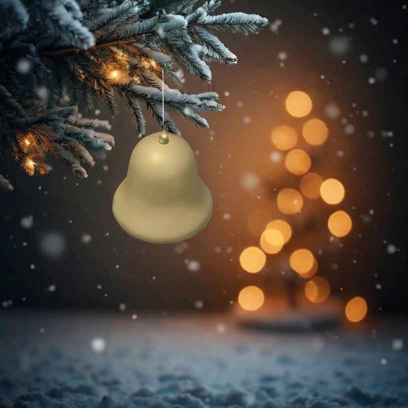 Campana — Clásica — Adorno navideño · elige tu color