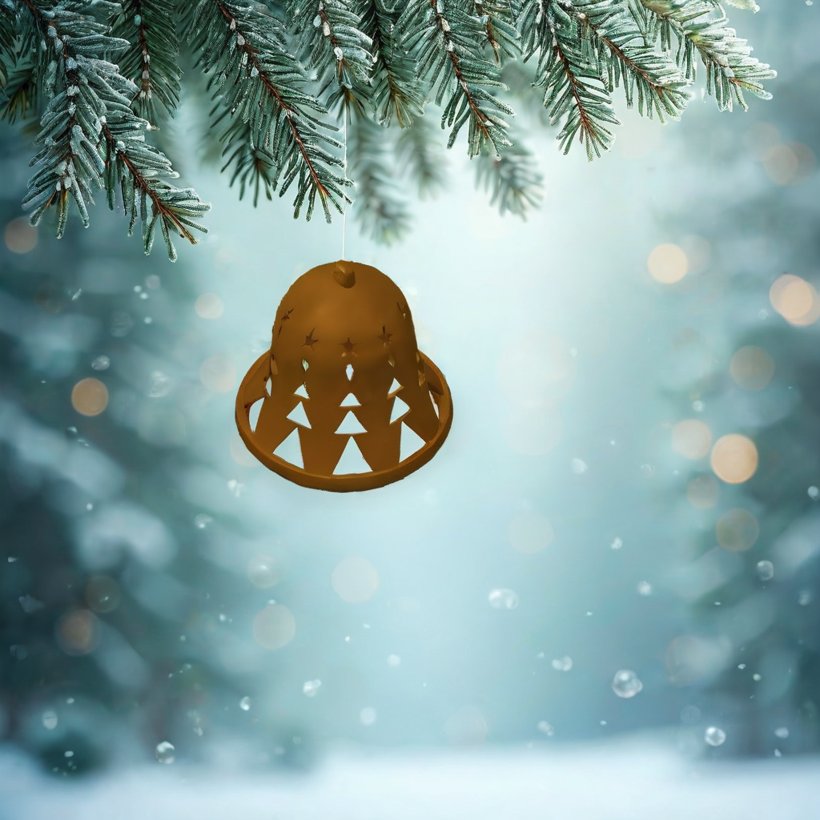 Campana — Arbolitos — Adorno navideño · elige tu color