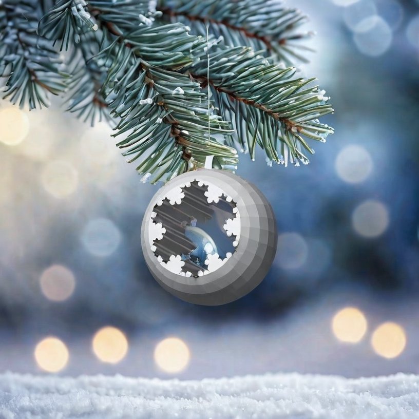 Bola Copo de Koch — Adorno navideño · elige tu color