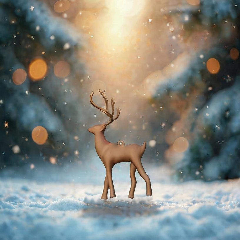 Reno (figura) — Adorno navideño · elige tu color