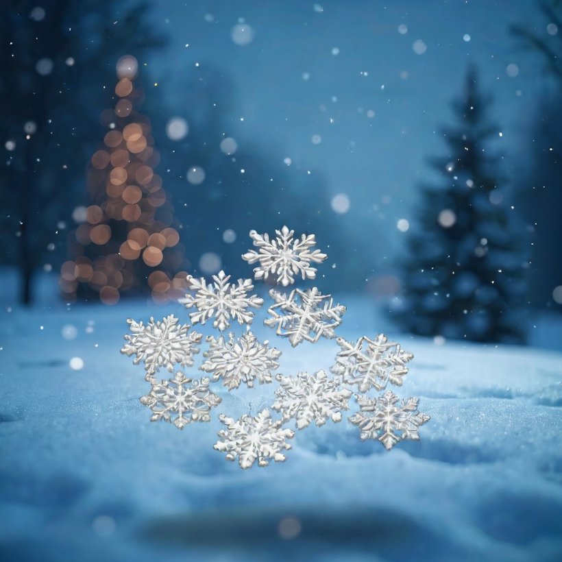 Copos de nieve — Adorno navideño · elige tu color