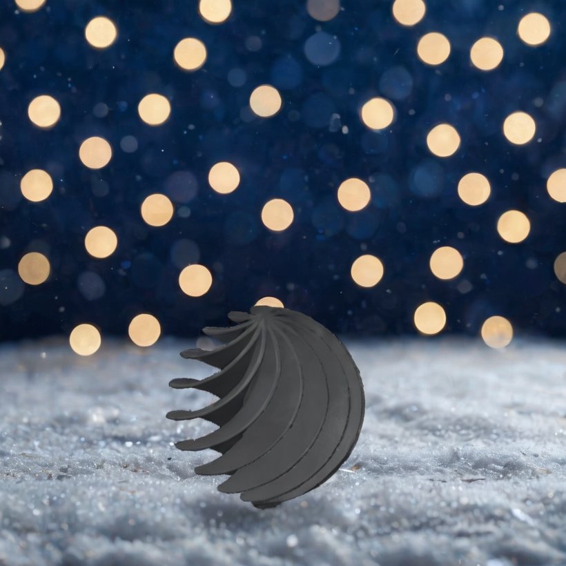 Bola espiral — Adorno navideño · elige tu color