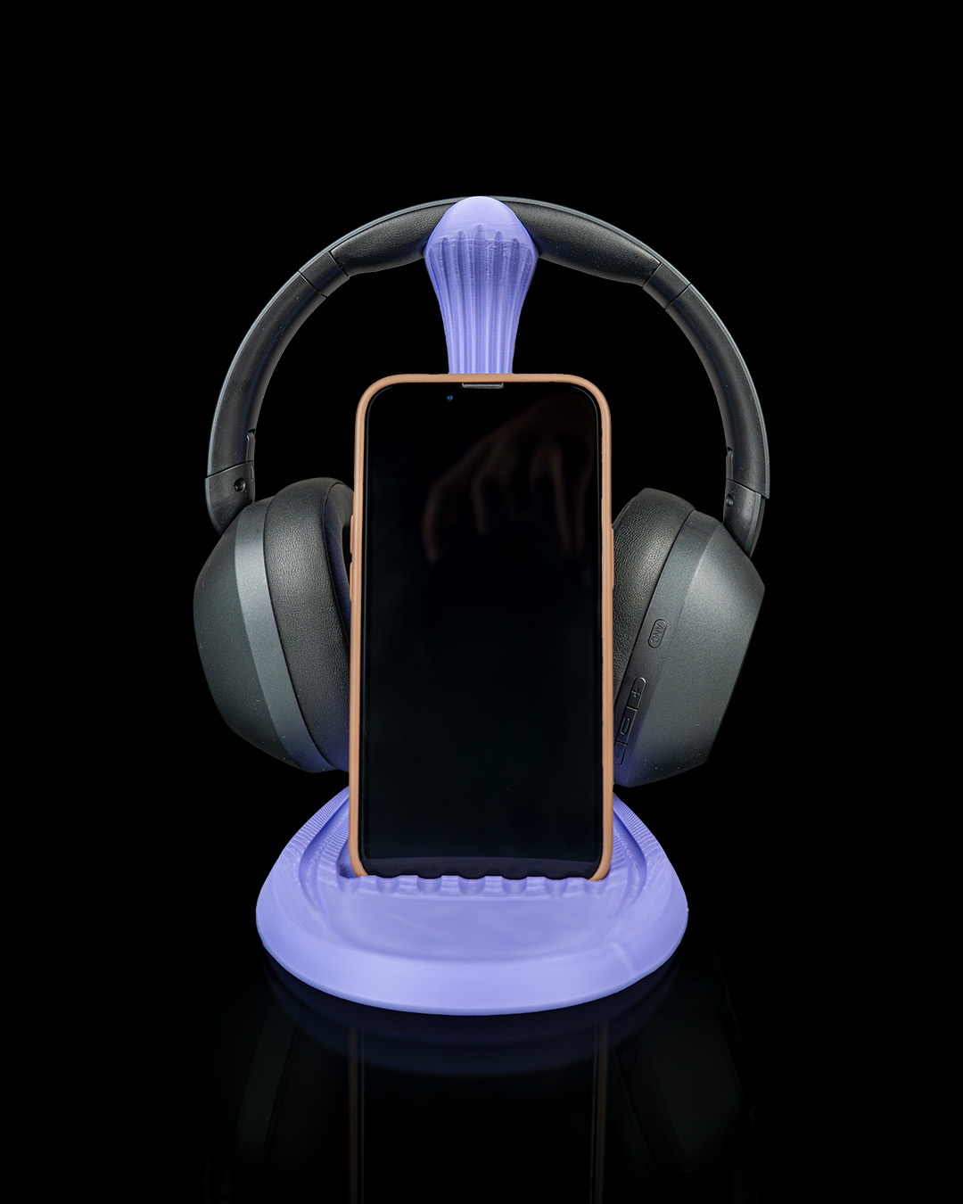 Flow Stand — Soporte de audífonos y teléfono