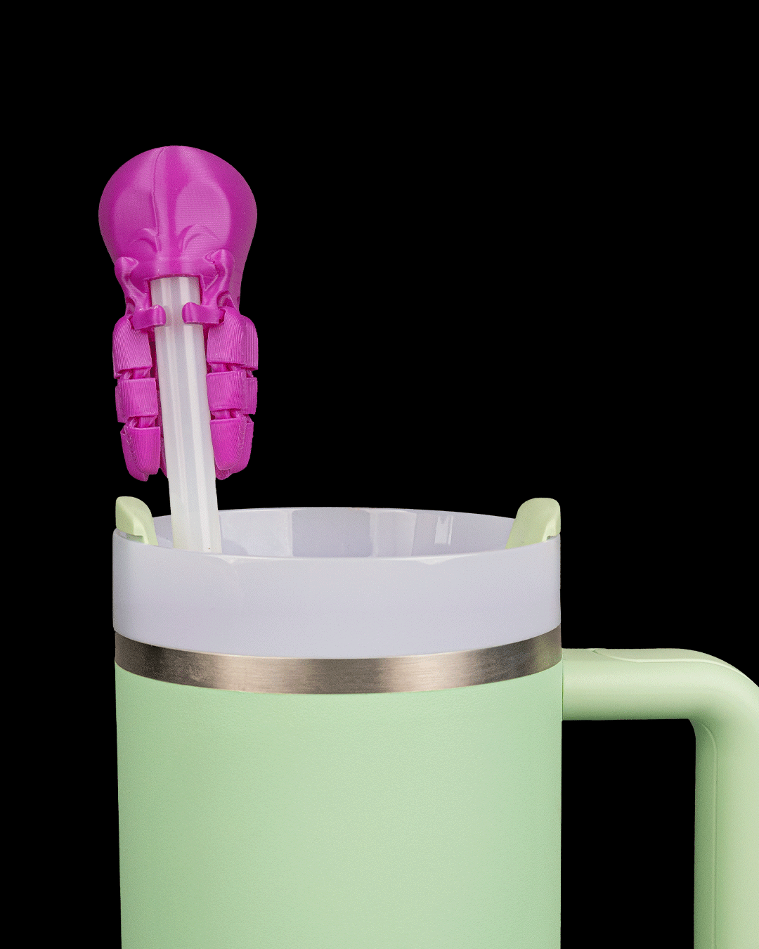 Deep Sips — Topper de pajilla + charm