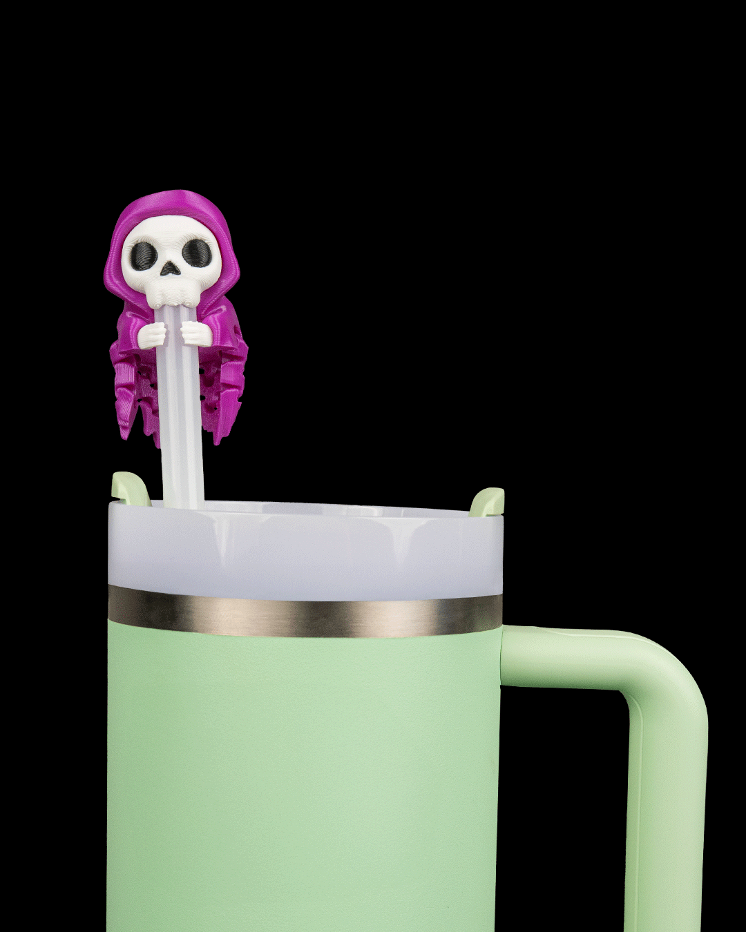 Final Drink — Topper de pajilla + charm (calavera)