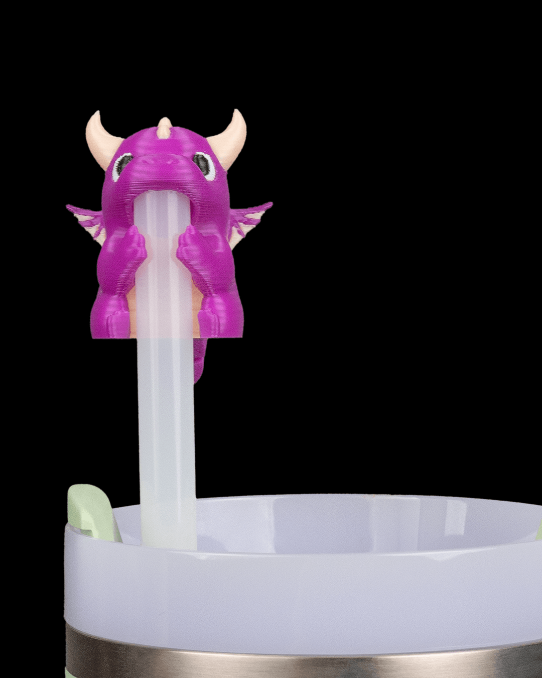 Thirst Slayer — Topper de pajilla + charm (dragón)
