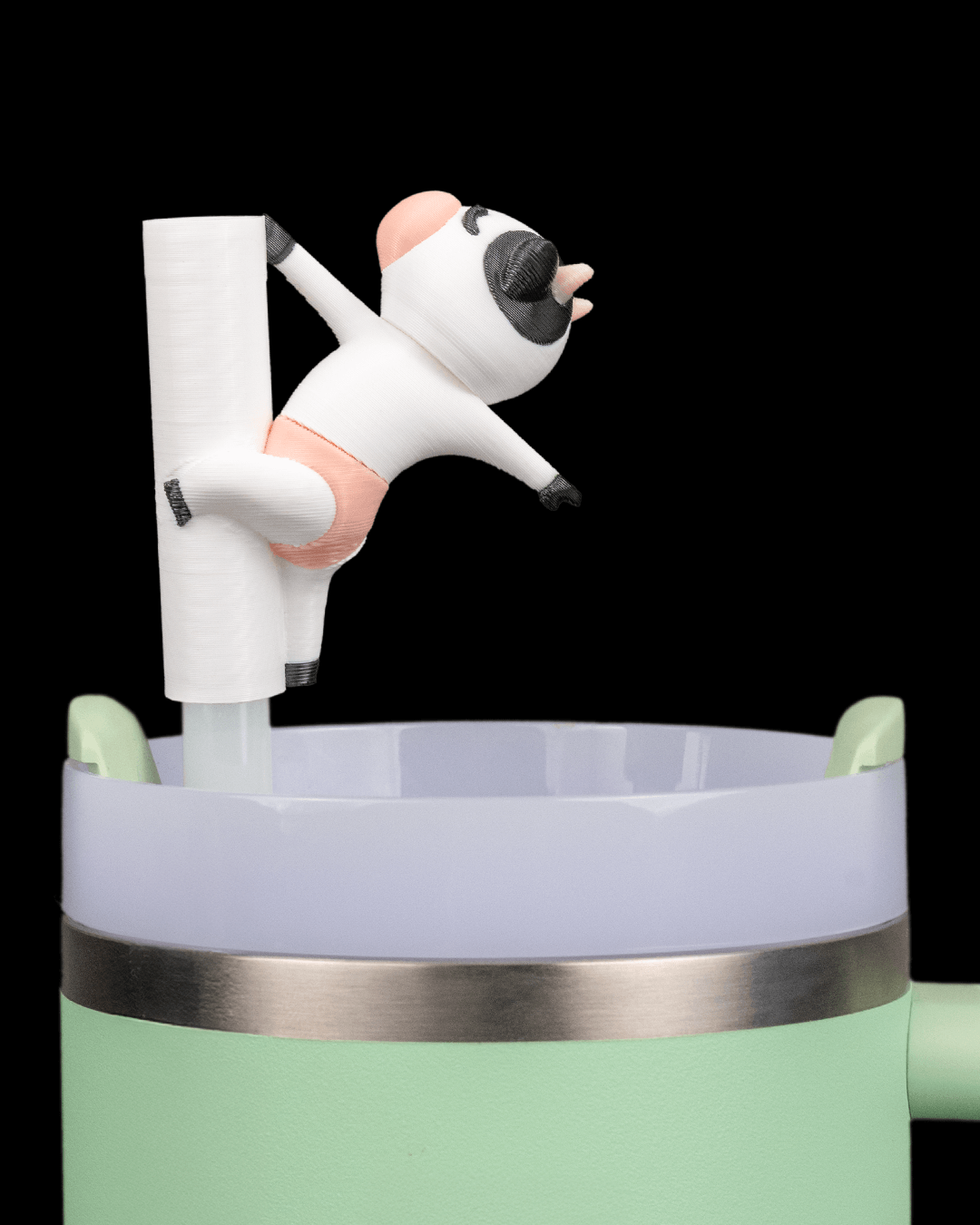 Udderly Thirsty — Topper de pajilla + charm (vaquita)
